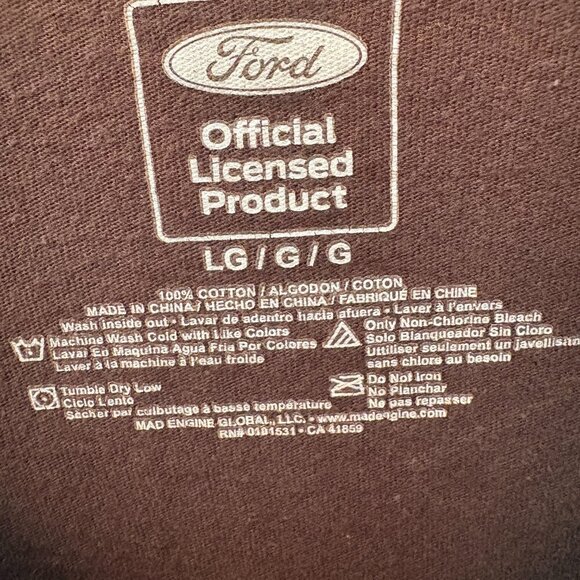 Women's Large Ford Bronco Graphic Print Officially Licensed Gray SS T-Shirt - Picture 2 of 2